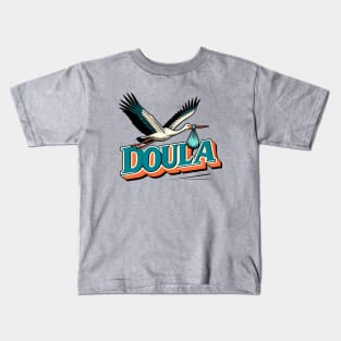 Orange Pop Art Doula Kids T-Shirt